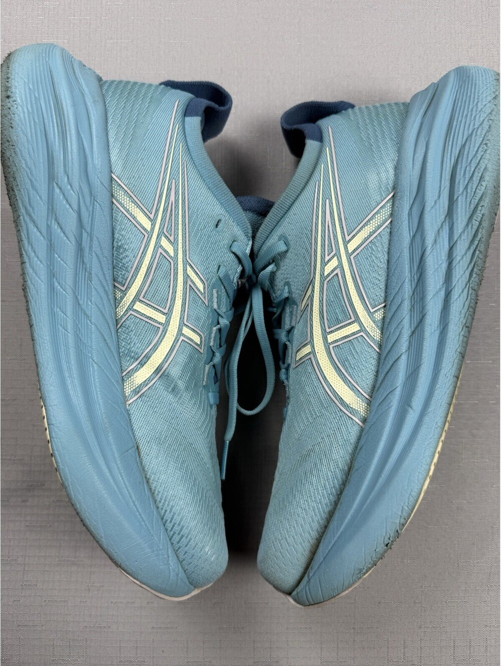 ASICS Gel-Nimbus 27 Running Shoes Size Womens US 9 1/2 Stillwater/Cream (Blue) - Picture 2 of 9